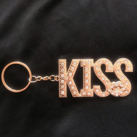 Keychain gold and diamonds lips - Picture 1 of 2